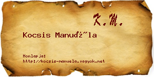 Kocsis Manuéla névjegykártya