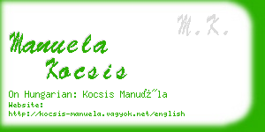 manuela kocsis business card